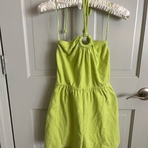 Old Navy Neon Green Romper with Pockets